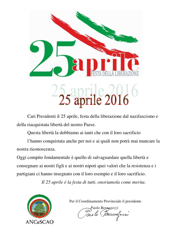 25 aprile 2016a